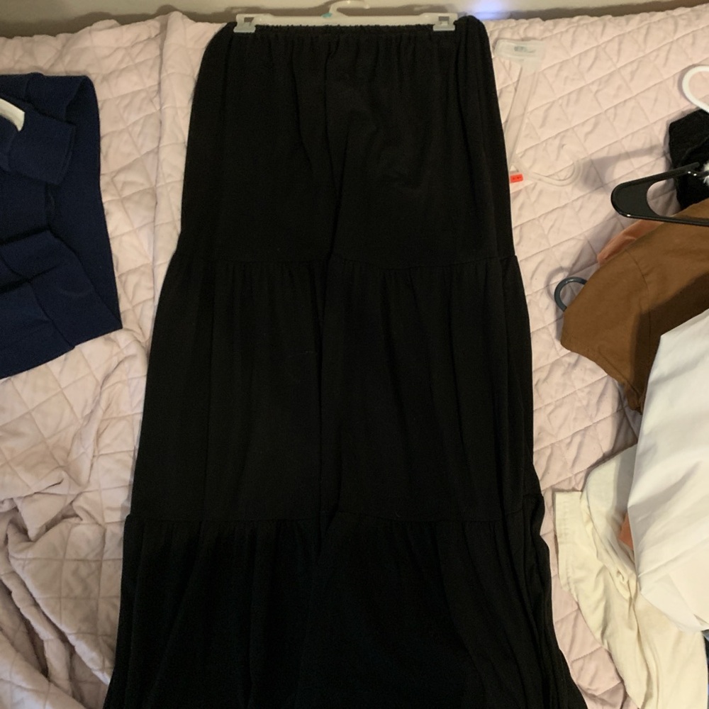 Black maxi skirt